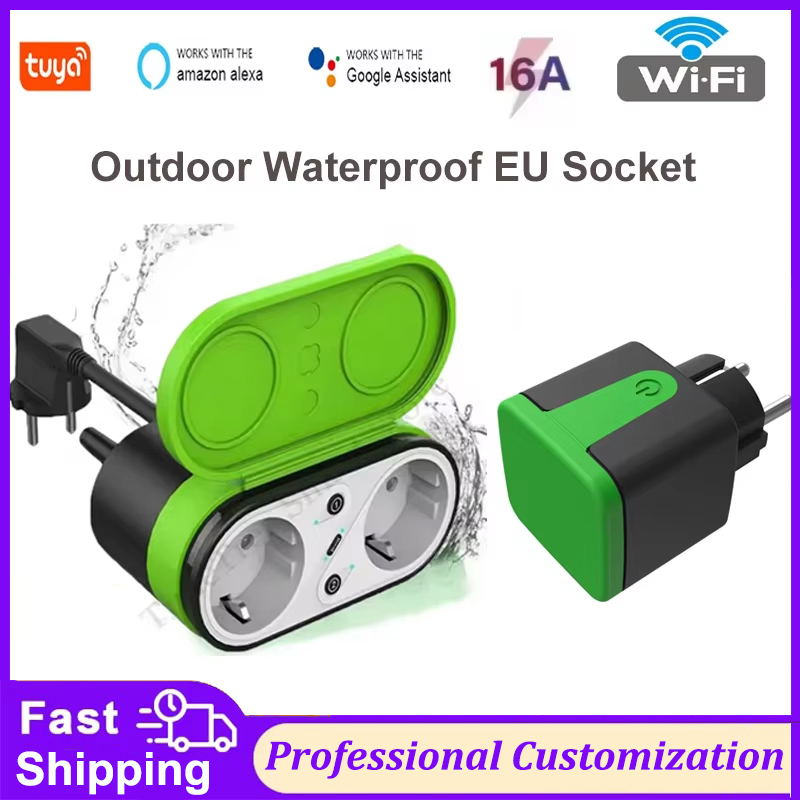 Smart Relay Tuya - Tuya EU 16A Wifi Slimme Buitenstopcontact