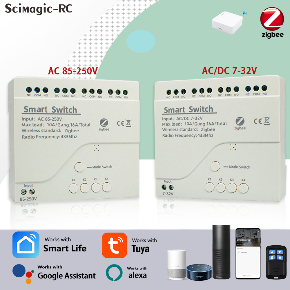 Home Assistant Tuya - 4CH Zigbee Tuya Smart Home Relaismodule
