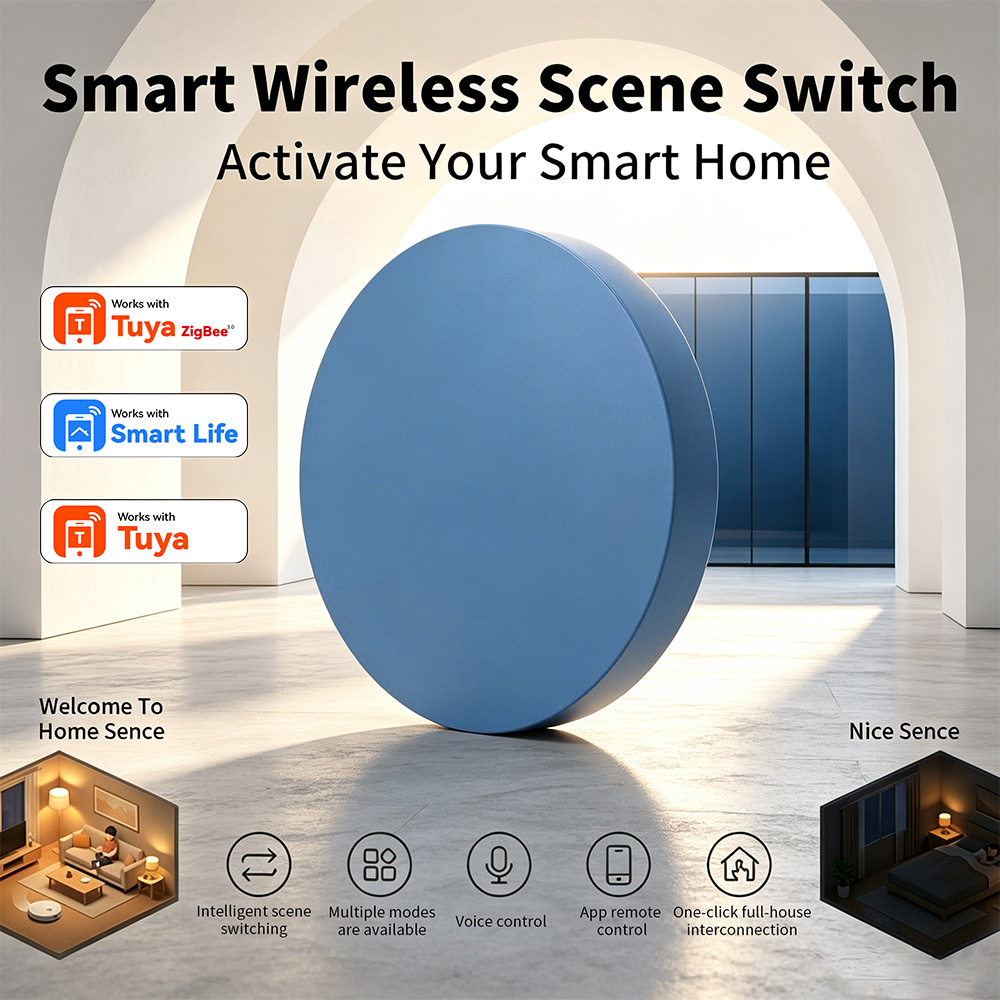 Home Assistant Tuya - Zigbee Smart Scene Drukknop Compatibel met