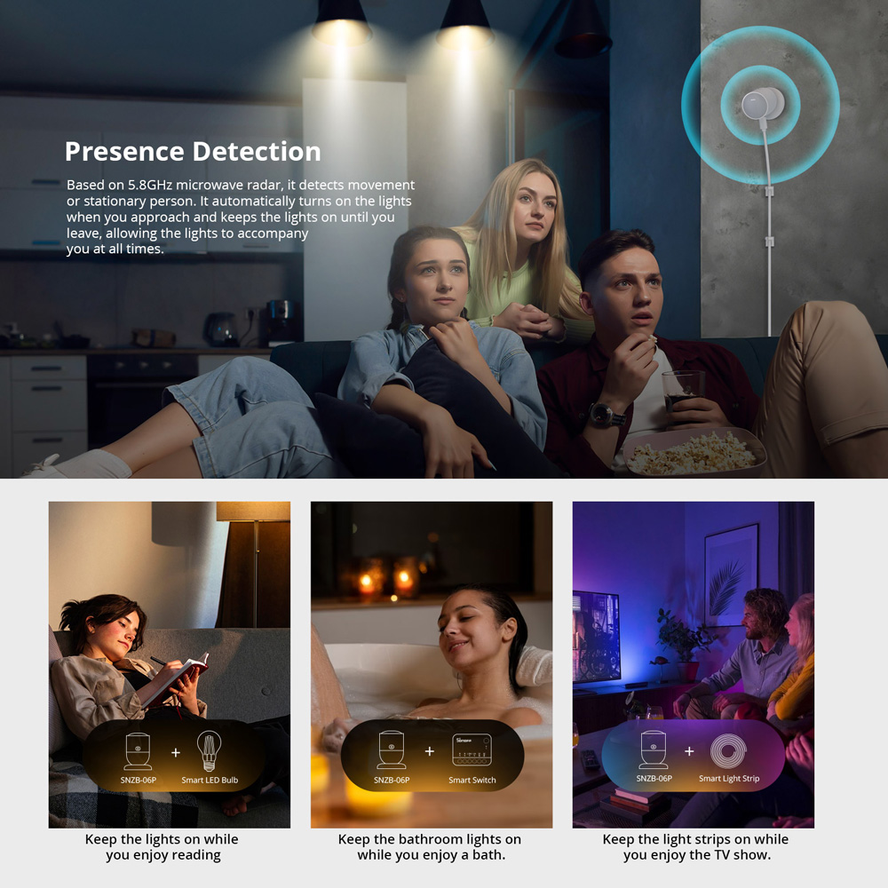 SONOFF SNZB-06P Zigbee Menseli - Sonoff Mini R4 recensie en prijs