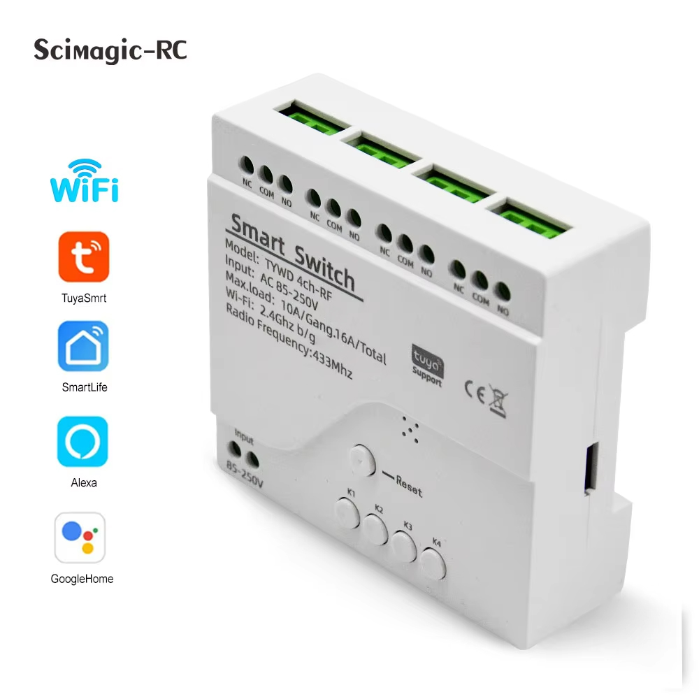 Smart Tuya Schakelaar 4CH Rela - Tuya 4 Channel recensie en prijs