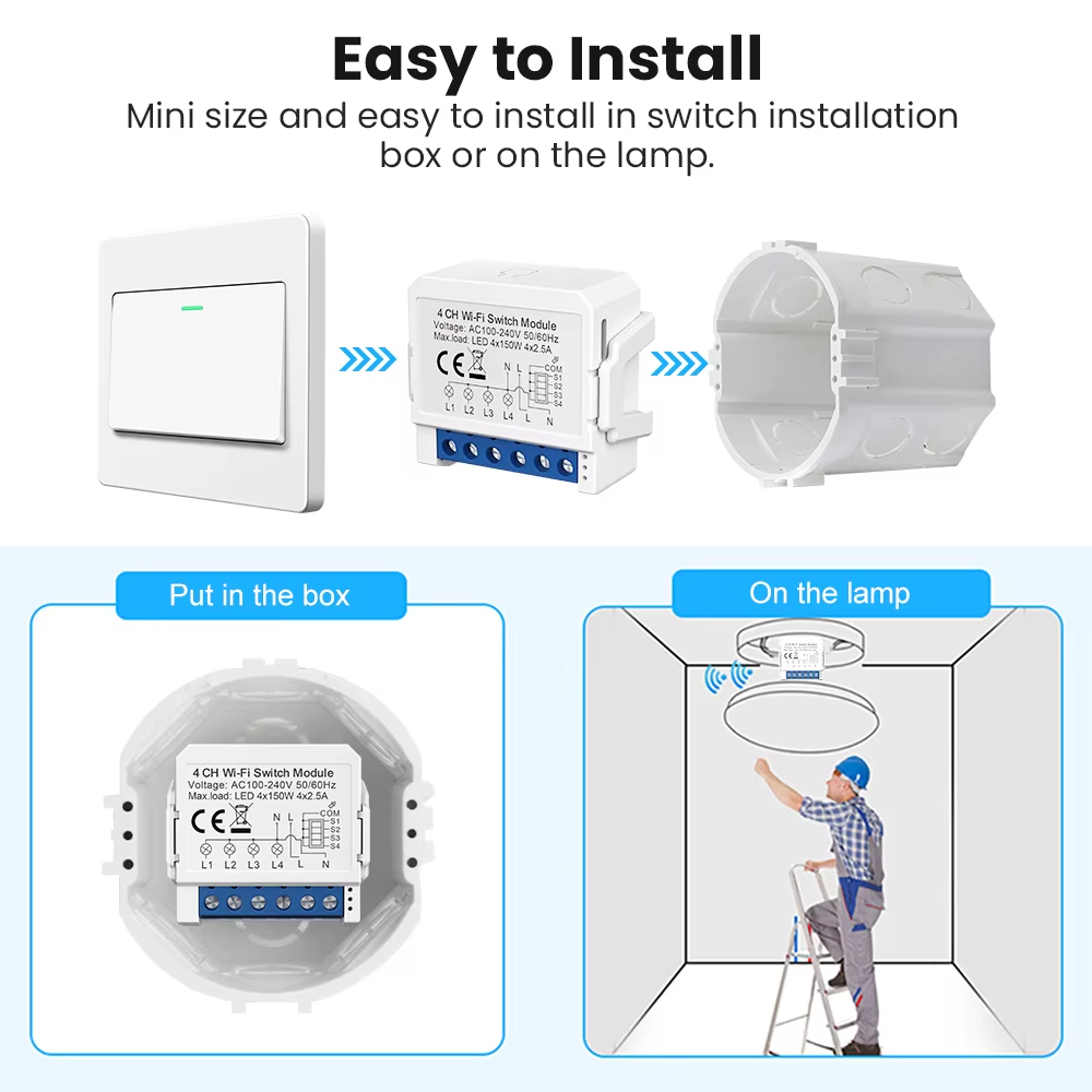 WSM16 Tuya WiFi Smart Switch M - Tuya 4 Channel recensie en prijs