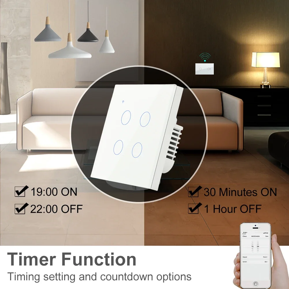 Zigbee 1 2 3 4 Gang Met Geen N - Tuya 4 Channel recensie en prijs