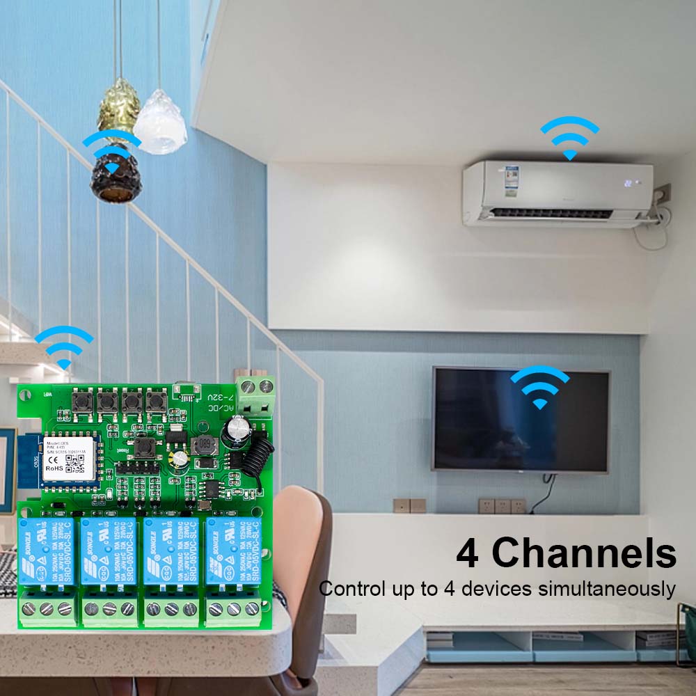 4CH Tuya Wifi Smart Relay 4-ka - Tuya 4 Channel recensie en prijs
