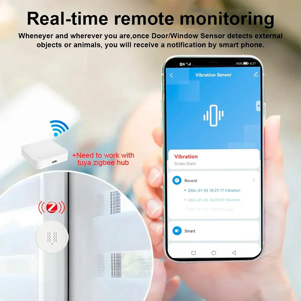 Tuya ZigBee Smart Vibration &  - Home Assistant Tuya recensie en prijs