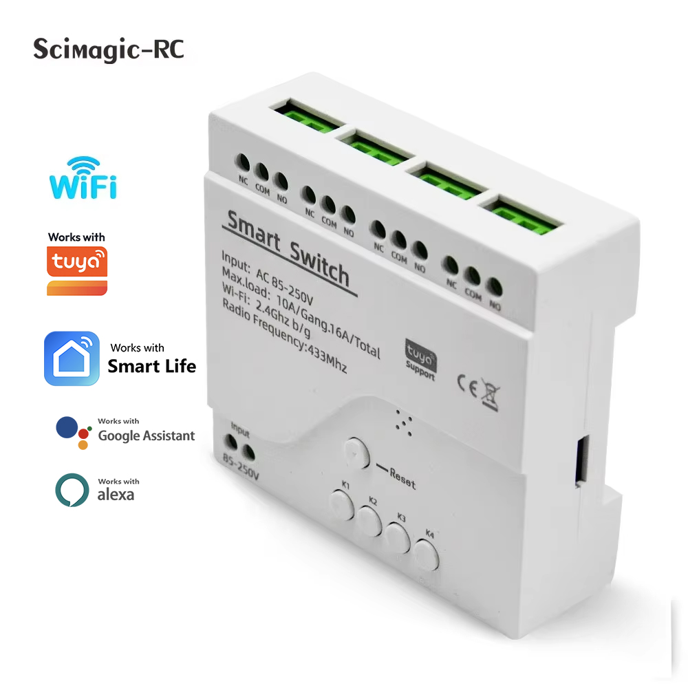 Slimme schakelaar 4-kanaals re - Tuya 4 Channel recensie en prijs
