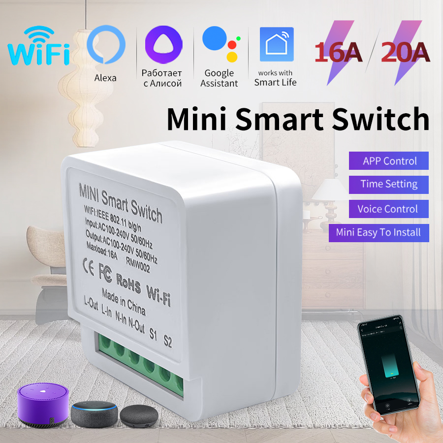 16A/20A WiFi Mini Smart Switch - Sonoff Mini R4 recensie en prijs