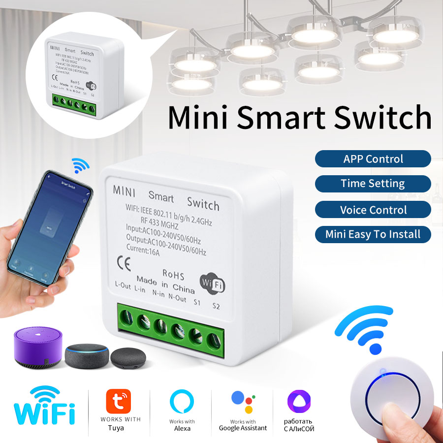 RF433Mhz 16A/20A Tuya WiFi Sma - Smart Relay Tuya recensie en prijs
