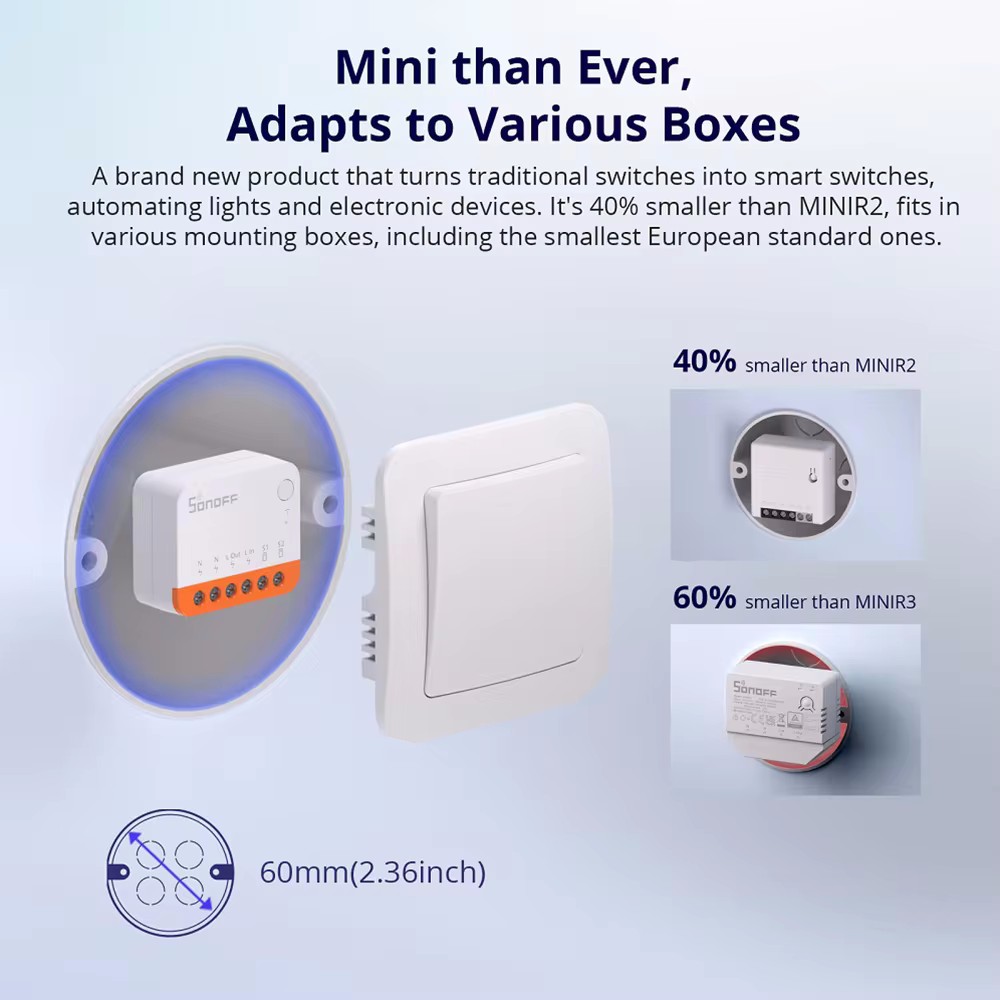 Slimme Wifi-schakelaar SONOFF  - Sonoff Mini R4 recensie en prijs